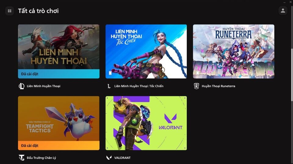 Bạn có thể tải trò chơi từ phần mềm Riot Client