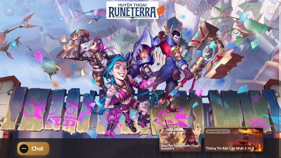 Nhấn vào biểu tượng của Legends of Runeterra trong giao diện chính