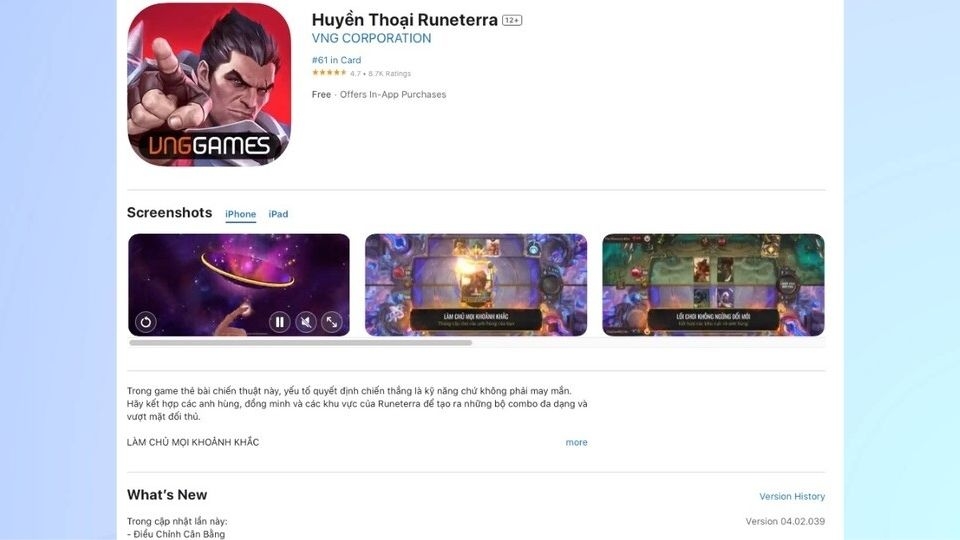 Tải game Huyền Thoại Runeterra trên hệ điều hành iOS