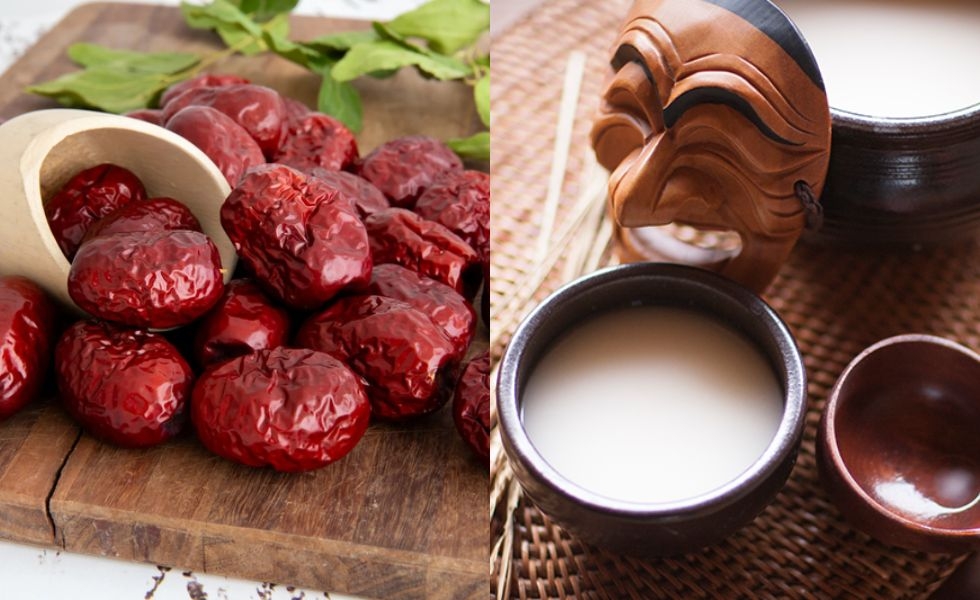 ngâm rượu táo đỏ kiểu Hàn