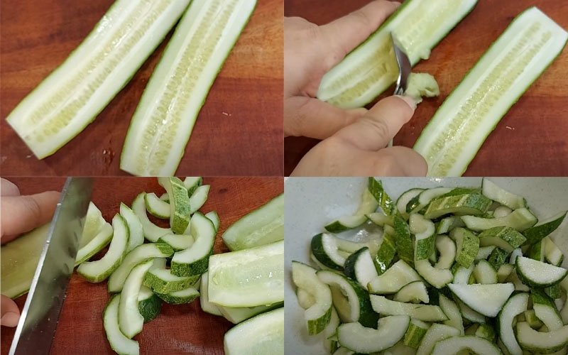 Ngâm dưa leo với muối
