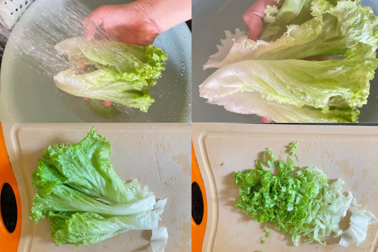 Sơ chế nguyên liệu làm bánh mì sandwich kẹp trứng