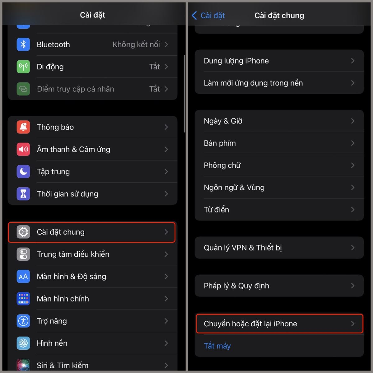 Khôi phục lại cài đặt gốc của điện thoại