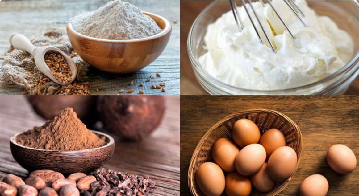 Nguyên liệu để làm bánh kem mini rất đơn giản, dễ dàng mua được