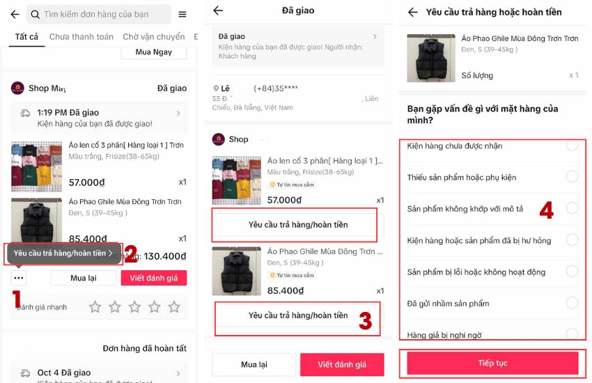 Cách trả hàng trên Tiktok và hoàn tiền nhanh chóng, thao tác đơn giản sau khi đã nhận được hàng 2
