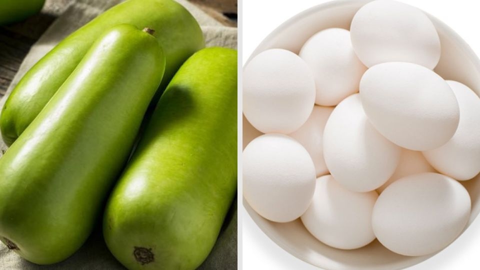 Cách luộc bầu chấm trứng (1)