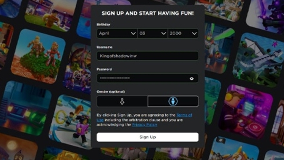 Truy cập tựa game Peroxide và tiến hành đăng nhập tài khoản