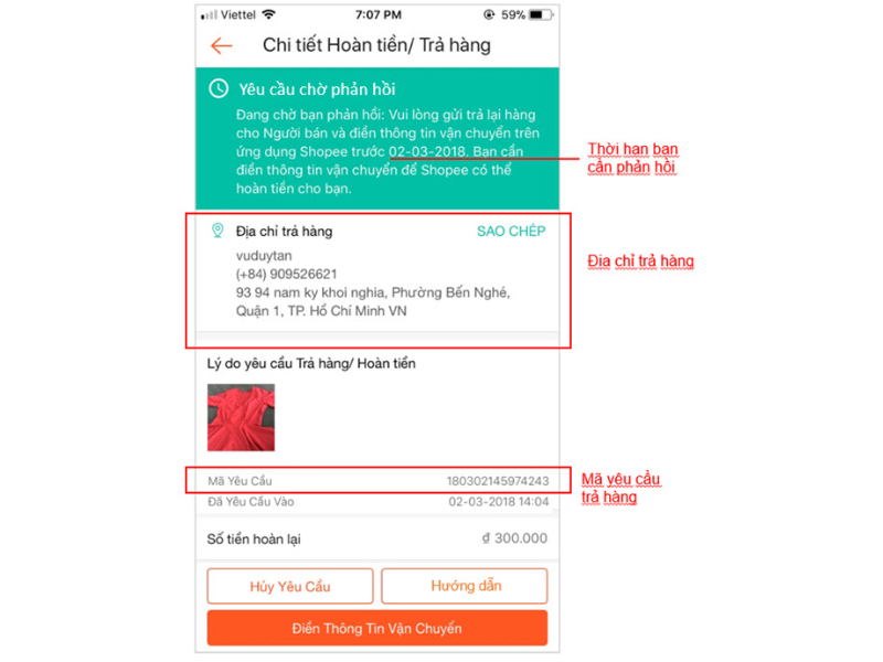 Nếu bạn không có máy in thì có thể viết tay thông tin đơn hàng