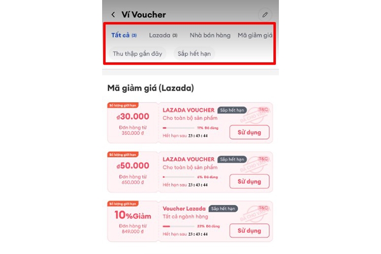 Ví voucher Lazada (hình 2)