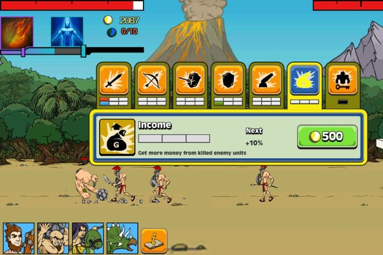 Thường xuyên nâng cấp quân lính