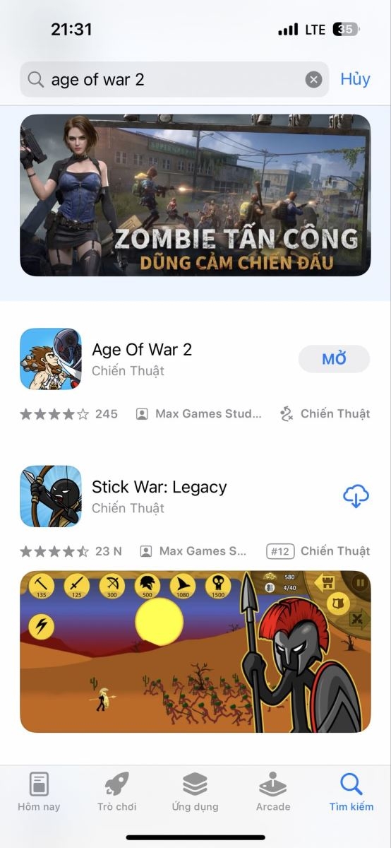 Tìm game và bấm tải xuống.