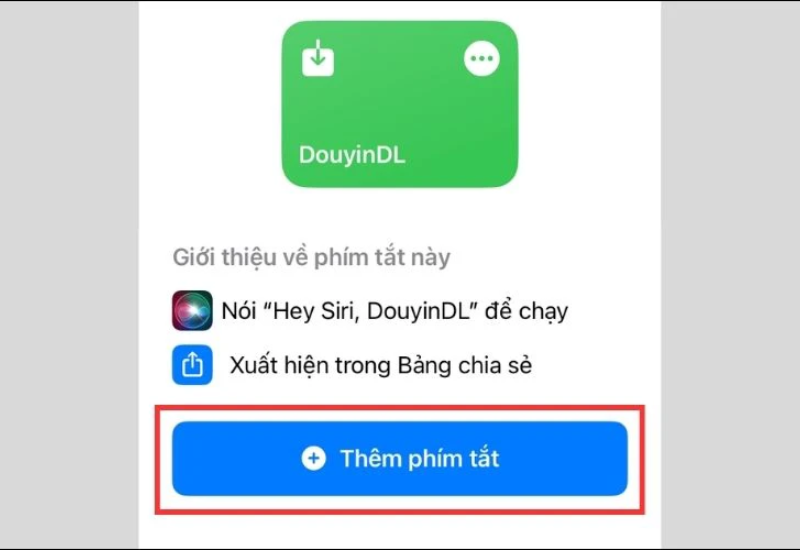 Thêm DouyinDL làm phím tắt