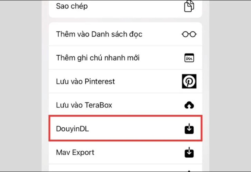 Phím tắt DouyinDL