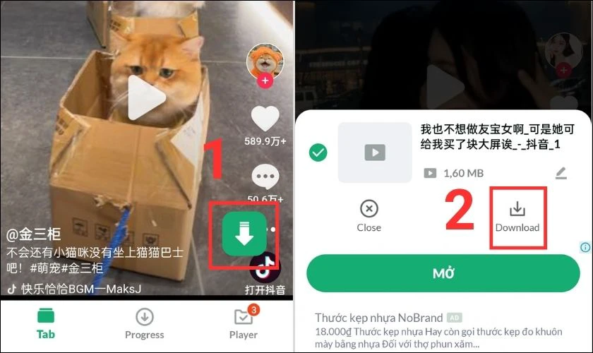 Chọn nút tải xuống là xong