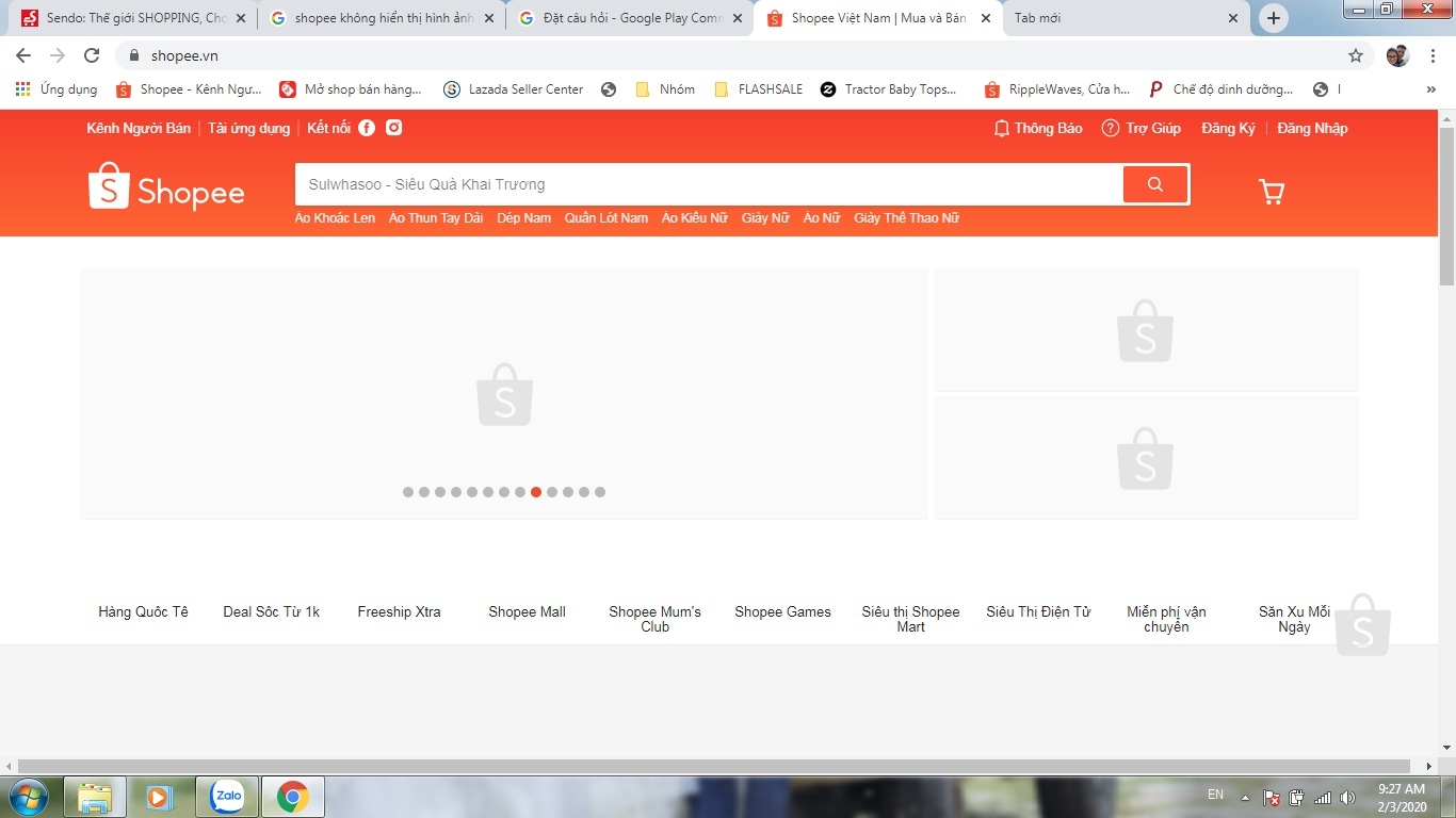 shopee bị lỗi không vào được ứng dụng
