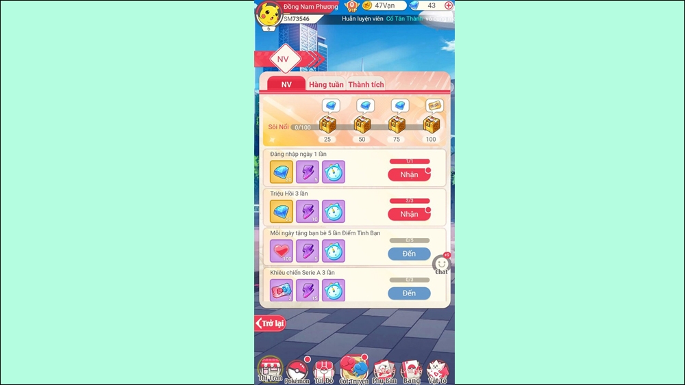 Nhiệm vụ game thần thú AFK