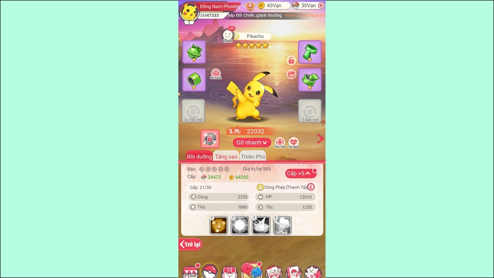 trang bị trong game thần thú AFK