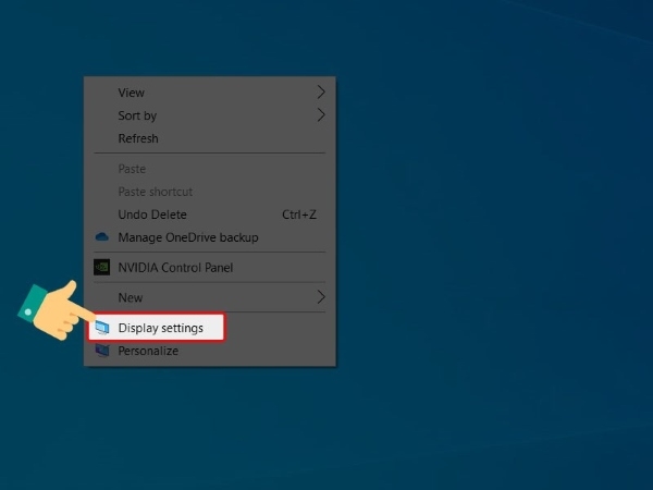 Chọn Display Settings để thu nhỏ icons