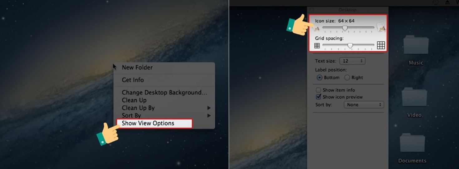 Thay đổi kích thước icon trên MacOS đơn giản