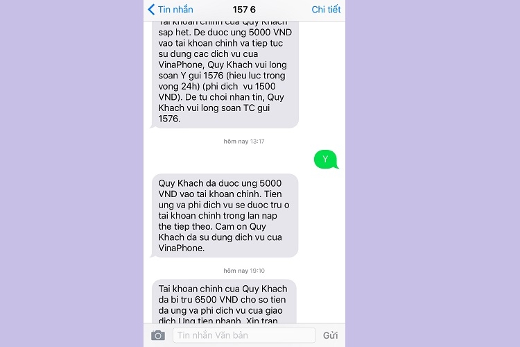 Bị trừ tiền do nợ tiền ứng trước đó