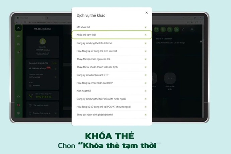 cách khóa thẻ Vietcombank (hình 12)