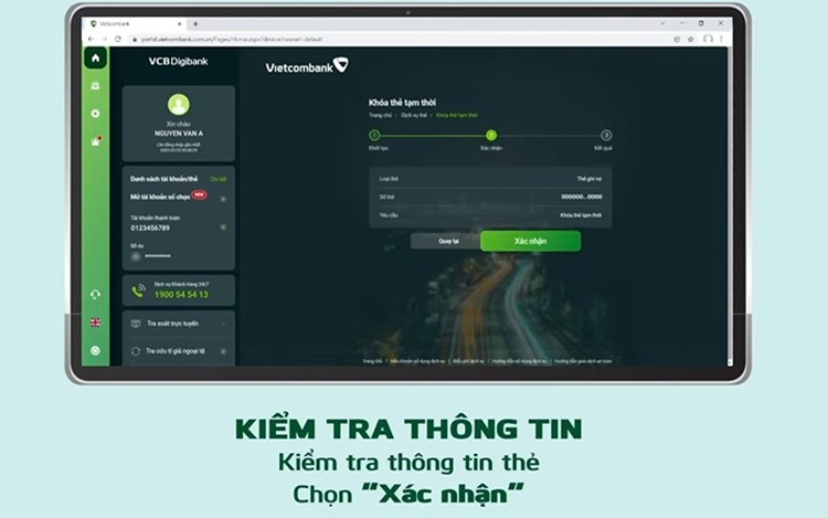 cách khóa thẻ Vietcombank (hình 14)