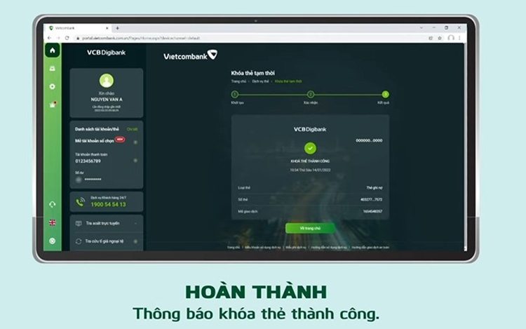 cách khóa thẻ Vietcombank (hình 15)