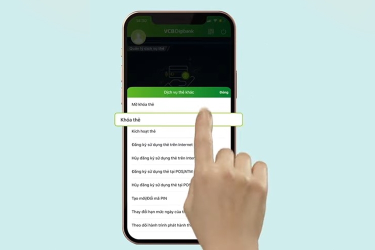 cách khóa thẻ Vietcombank (hình 5)