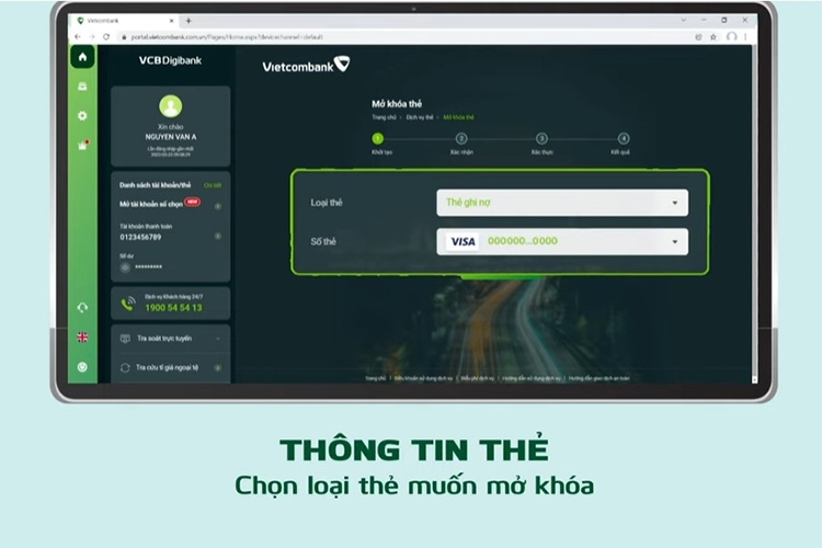 mở khóa thẻ Vietcombank (hình 15)