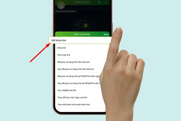 mở khóa thẻ Vietcombank (hình 6)