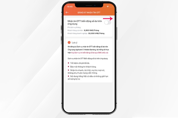 Phí tin nhắn OTT của Agribank là gì? (hình 6)
