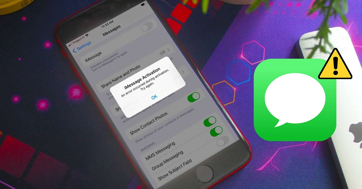 lỗi không kích hoạt được iMessage bằng số điện thoại 1