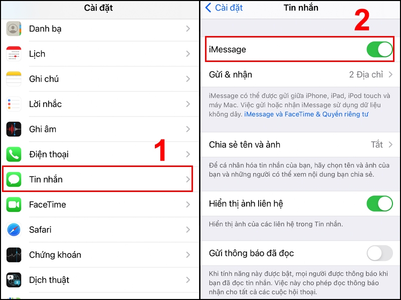 lỗi không kích hoạt được iMessage bằng số điện thoại 5