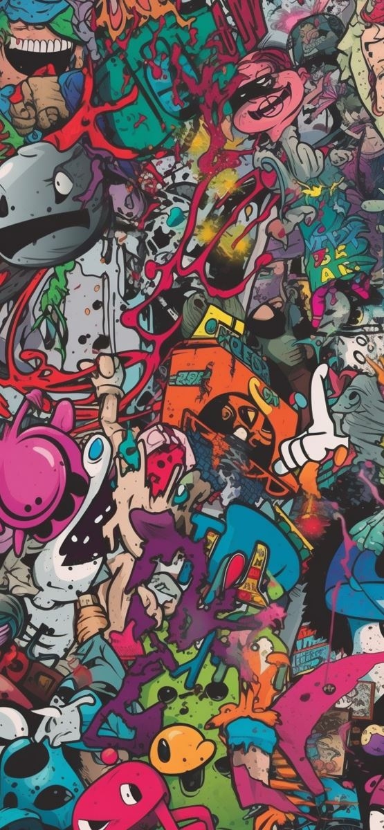 Tổng hợp hình nền Graffiti nguệch ngoạc, trừu tượng 4