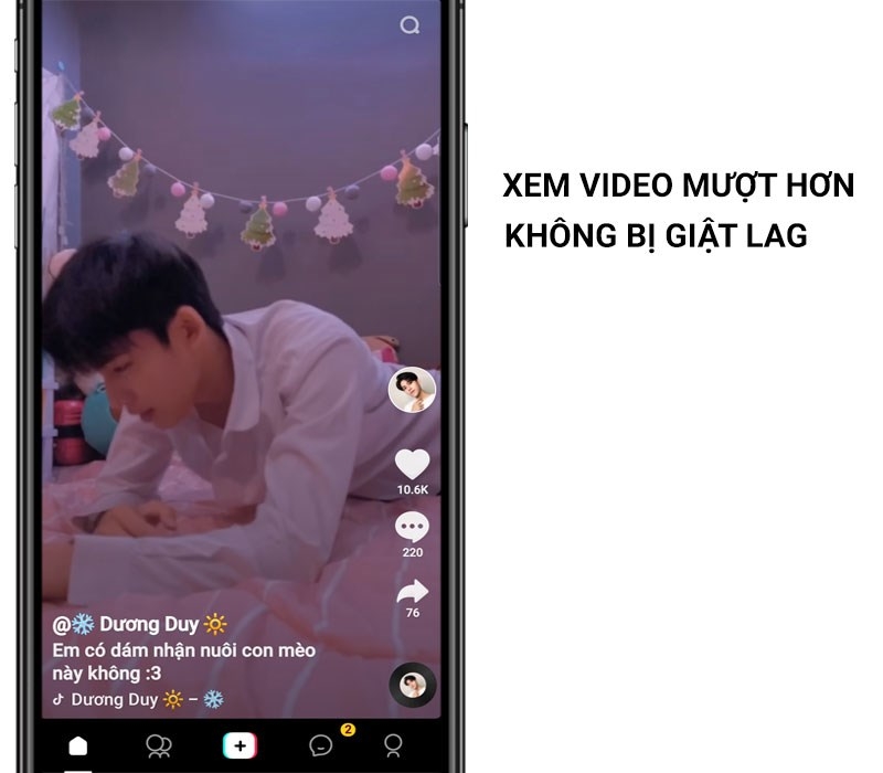 Video Tiktok Lite hiển thị mượt hơn