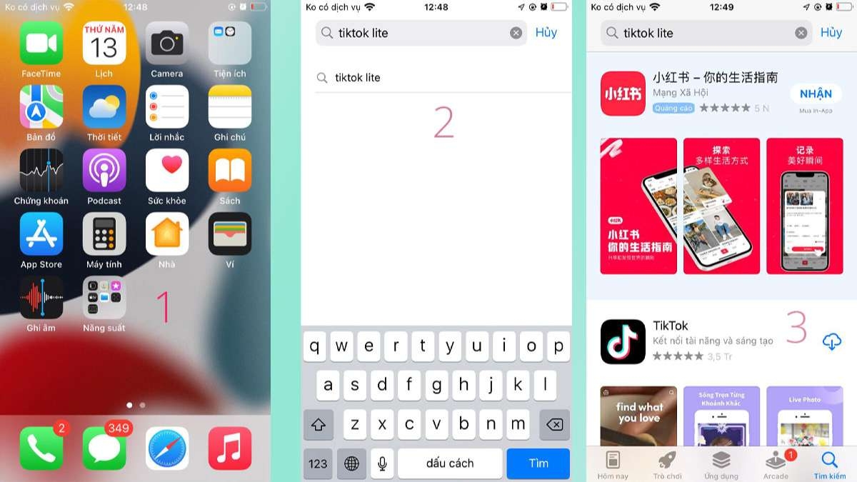 Cách tải ứng dụng Tiktok Lite trên điện thoại hệ điều hành IOS