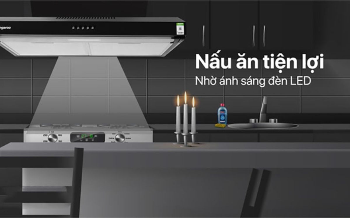 Máy hút mùi Kangaroo KG70CS hiện đại
