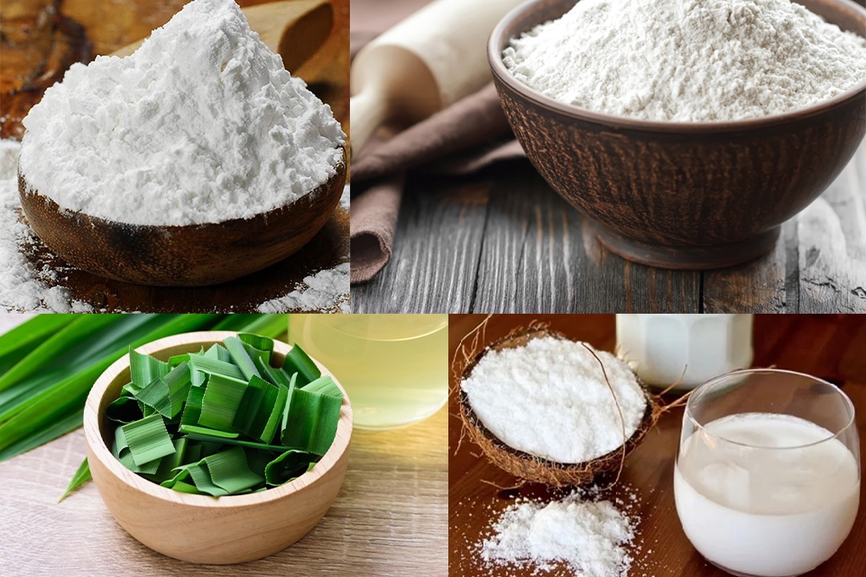 Nguyên liệu làm bánh da lợn không đậu xanh