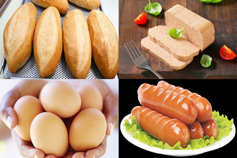Cách làm bánh mì pate trứng xúc xích