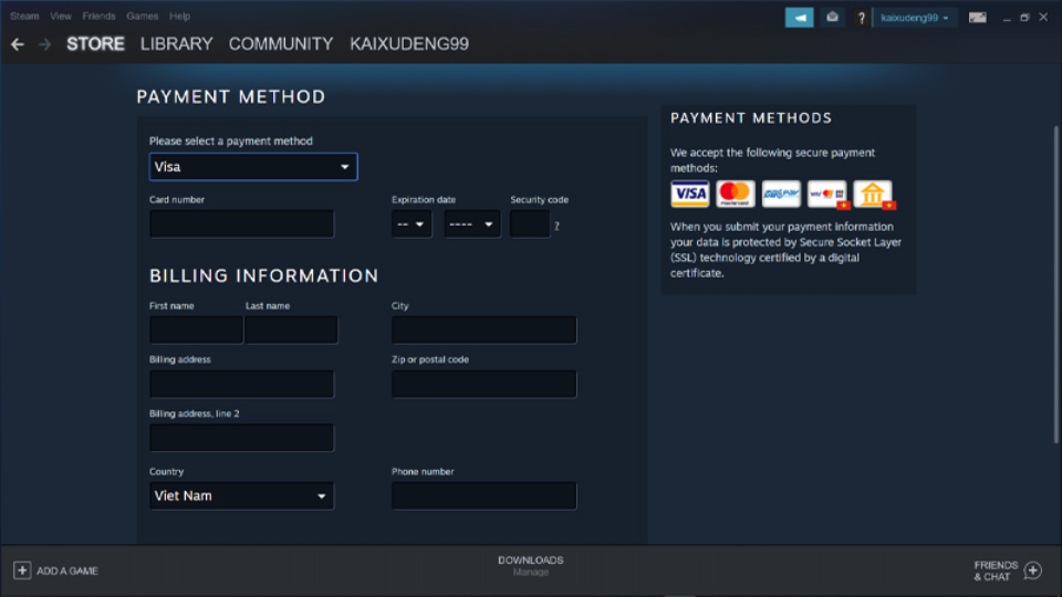 Quá trình thanh toán game