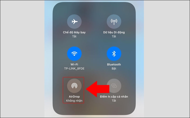 Tắt AirDrop để tránh tụt pin nhanh