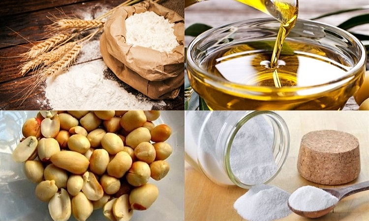 Nguyên liệu làm bánh bột đậu phộng