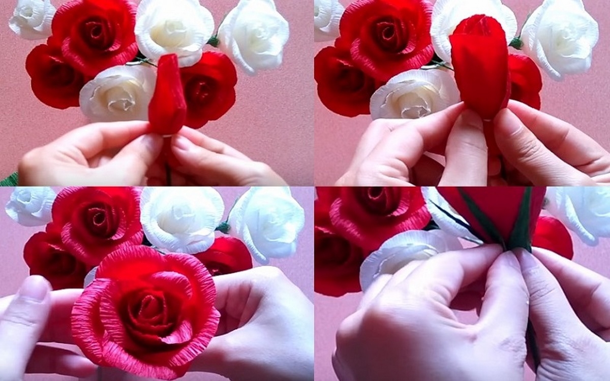 cách làm hoa bằng giấy nhún - hình 3