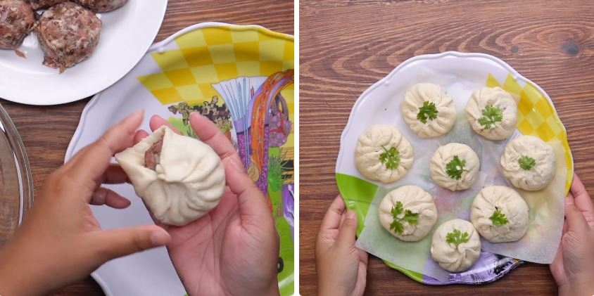cách làm bánh bao nhân thịt - Ảnh 7