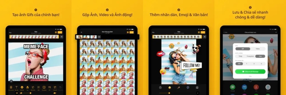 Ứng dụng tạo ảnh động MEME GIF Maker ImgPlay