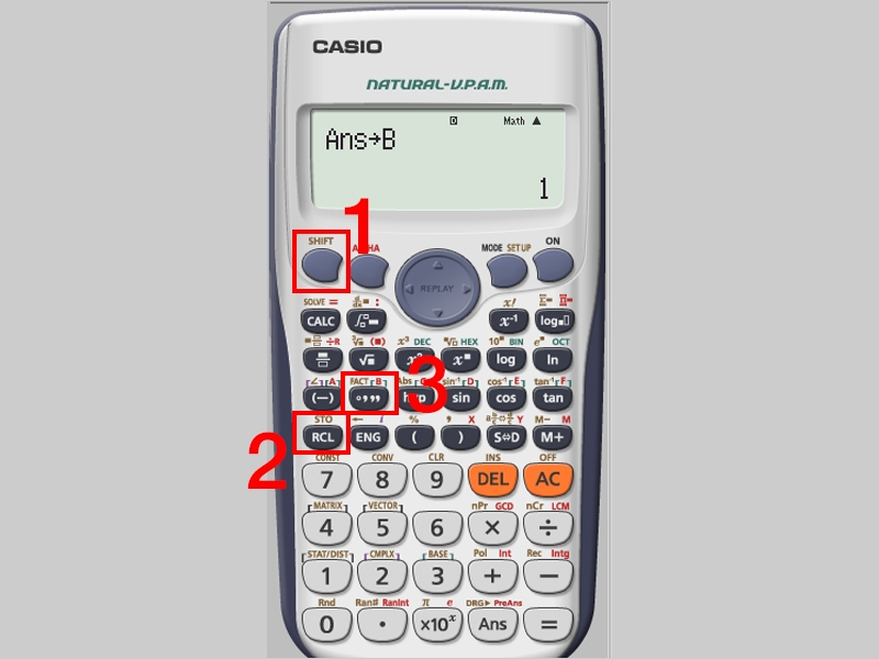 Lấy kết quả gán cho biến nhớ B