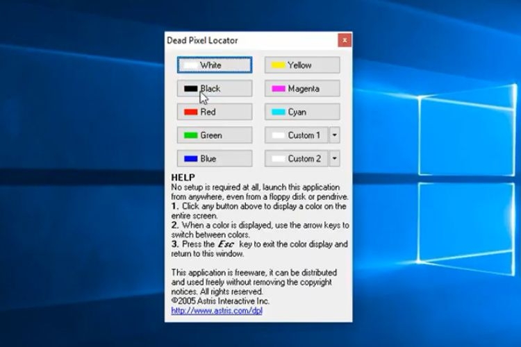Hướng dẫn phát hiện điểm chết màn hình