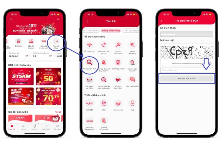 Cách lấy mã PUK SIM Viettel