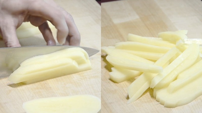 Cách cắt khoai tây chiên 2