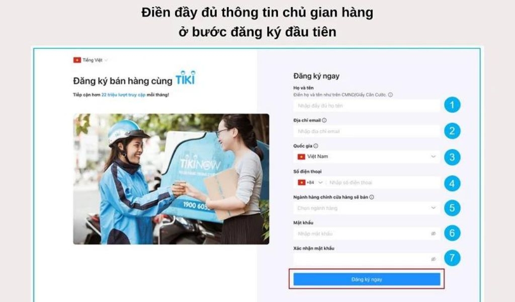 Hướng dẫn đăng ký Tiki bán hàng cụ thể cho người mới bắt đầu đơn giản, nhanh chóng 1